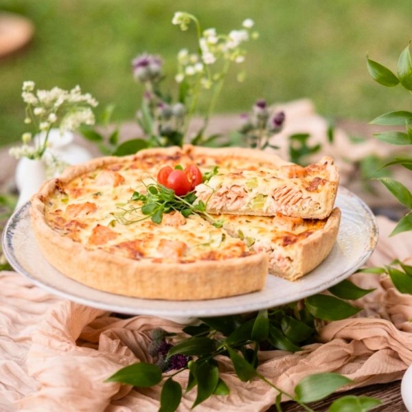 Quiche cu somon